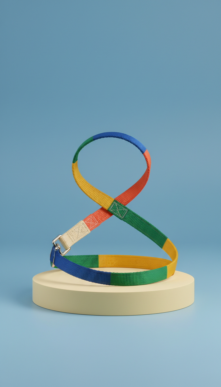 Nylon-Leine mit Farbblock und kontrastierenden Clips