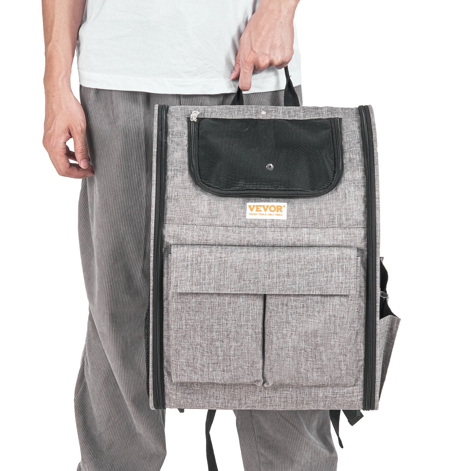 Cat Carrier with Wheels, Rolling Pet Carrier with Telescopic Handle